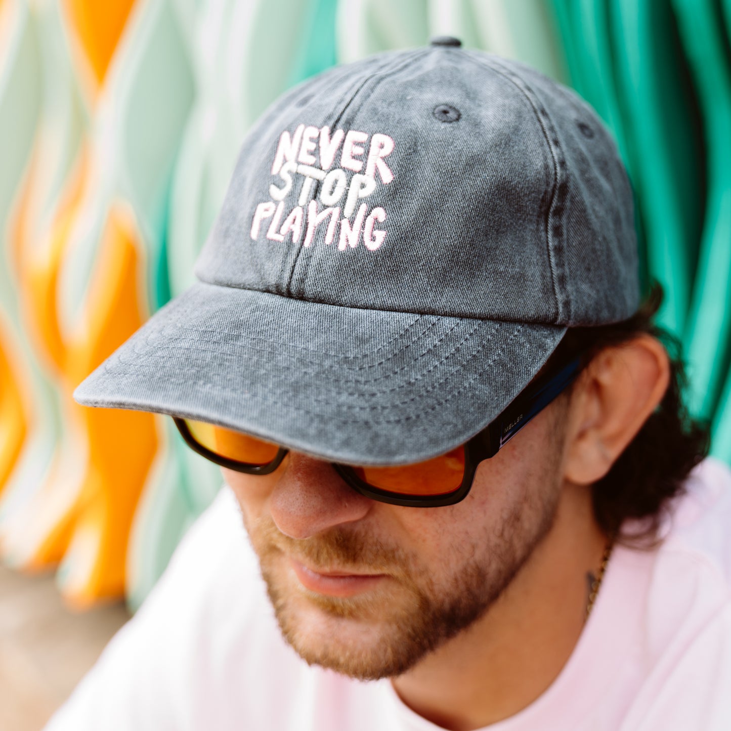 Pangea Festival Merch Cap Never Stop Playing 2025
