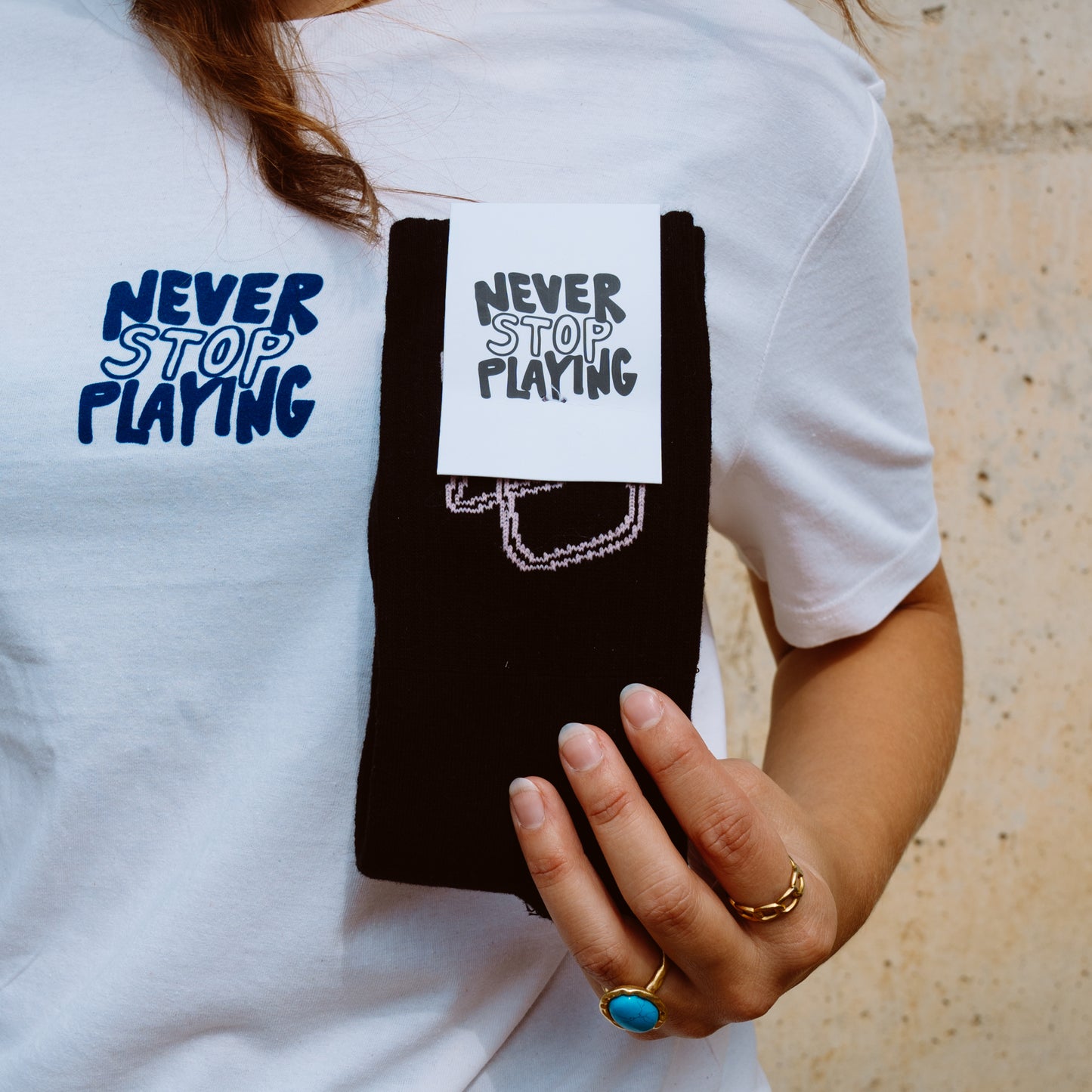 Pangea Socken Schwarz mit Klappstuhl